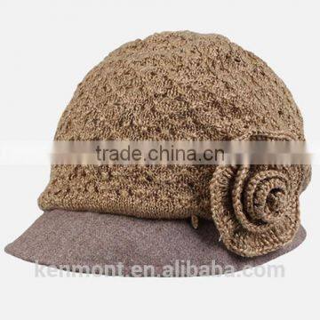 2016 ladies fashion plain bucket hat china wholesale with flower design