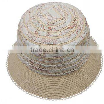 jacquard wholesale cheap paper straw hat for lady