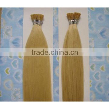 Keratin hair extension, 100% Remy brazilian hair straight wave