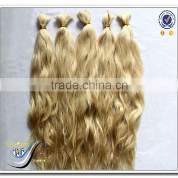 Wholesale natural wave blonde hair unwefted bulk virgin hair                        
                                                Quality Choice