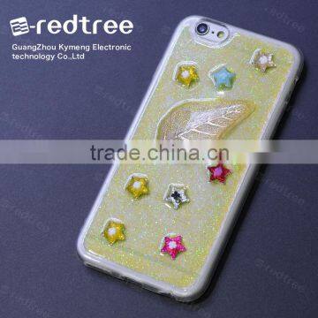 Epoxy Leaf Printing Soft TPU Protective Mobile Phone Case for Iphone 6s 6plus 7