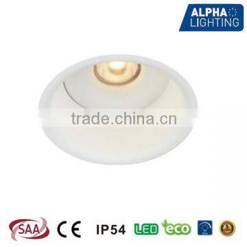 7W IP54 high quality fixed dimmable anti-glare round cob led downlight