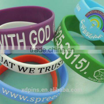 Custom Logo /Size Rainbow Silicone Wristbands photo-3