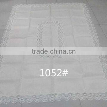 Polyester White Tablelcoth With Lace photo-3