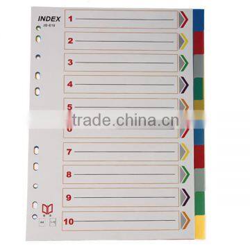 Wholesale A4 10 and 12 Pages PP Index Divider, Office Stationery 11 Hole Loose-leaf File photo-6