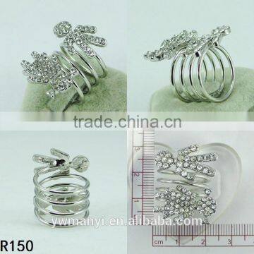 Wholesale Lots Fashion Silver Finger Girl and Boy Thin Silver Ring R0150 photo-2