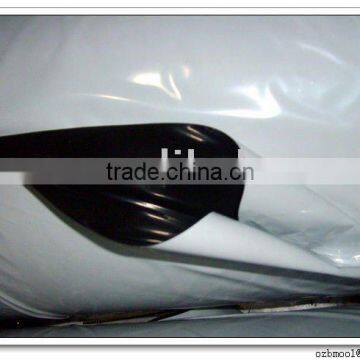 Black and white opaque plastic mulch film