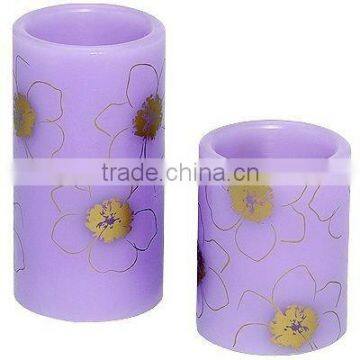 LED Flameless candle with flowers