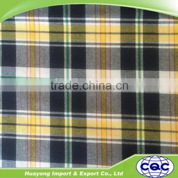 cheap factory price 100% polyester check fabric for baby shirting