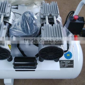 50L 0.75*2HP 63.7mm*2*2 220V Piston oilless air compressor