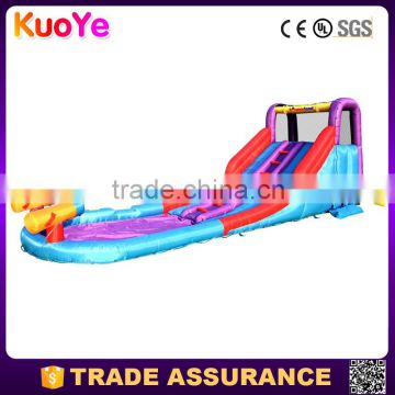 hot sale 0.55mm PVC tarpaulin double lane inflatable water slide for kids