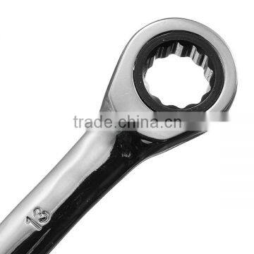 1pc Reversible Combination Stubby Ratchet Wrench Ratcheting Socket Spanner AR-76