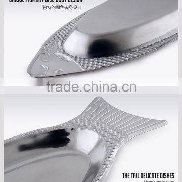 2015 Hot Products Modern Designs Stainless Steel Fish Shape Multipurpose Kitchen Dinner Plate photo-6