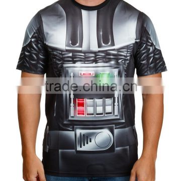 100% Polyester Half Sleeves Full Sublimated T-Shirt with Custom sublimation design