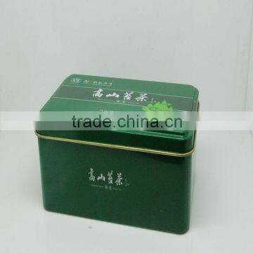 Green Rectangle Tea Tin Box Wholesale