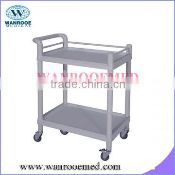 Best Price Double layer with siderails ABS Utility Trolley