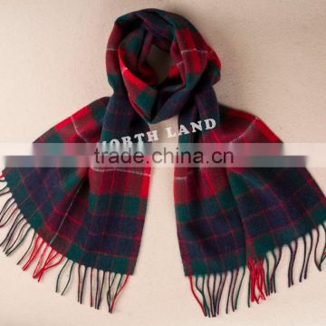 Wool Cashmere Scottish Tartan Scarf