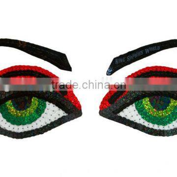 Custom Bitchface femme fatale eyes sequin patch/sexy eye patch/fashion sequin applique patch                        
                                                Quality Choice