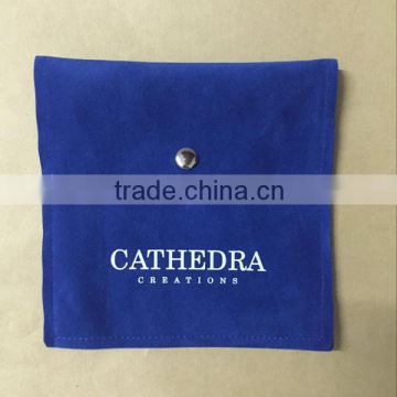 Luxury velvet button pouch with logo customize,free artwork