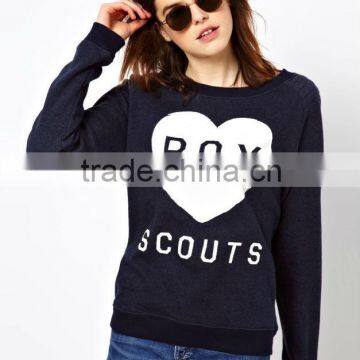 Factory Price Women's Custom Cotton Sweatshirts Without Hood Wholesale Fashionable New style Crewneck Sweatshirt