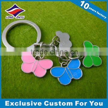 Key Chain Butterfly Color Enamel Custom Shape Keyholder