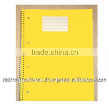 Yellow Color Spiral notebook