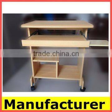 Whosale Cheap Morden Wooden Computer Desk Table With Wheels photo-6