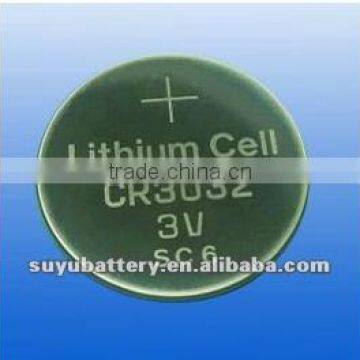 3V 500mh Lithium shenzhen suyu cr3032 button coin cell