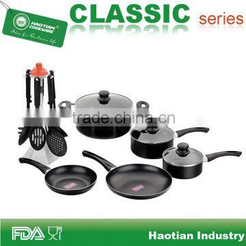 16pcs Non Stick Coating Cookware Set with Nylon tools