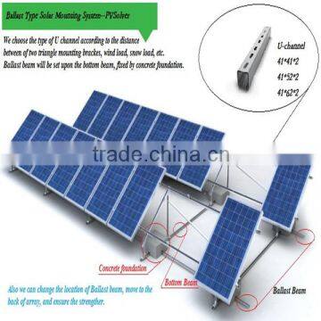 flat roof pv mounting system