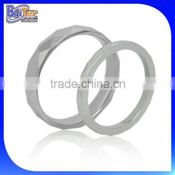 High Polished Stainless Steel Gold Couple Ring Without Stone photo-2