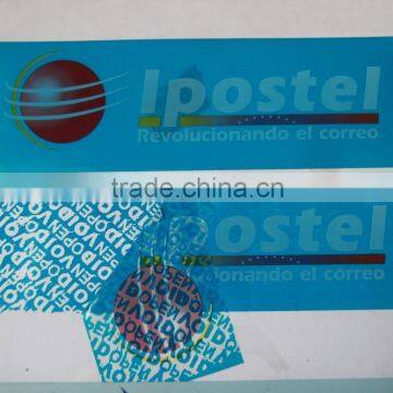 Security label sticker for high value product packing