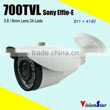 1/3 sony 700tvl effio-e 811 + 4140 ir night vision color ccd outdoor security camera
