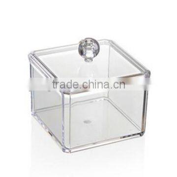 Clear PS Cotton Bud Storage Box Cosmetic Case Makeup Organizer photo-2