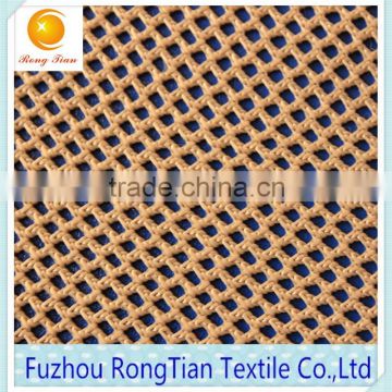 Breathable yellow polyester fourangle mesh fabric for bed sheet