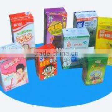 semi automatic orange flavor drink in carton box packaging machine