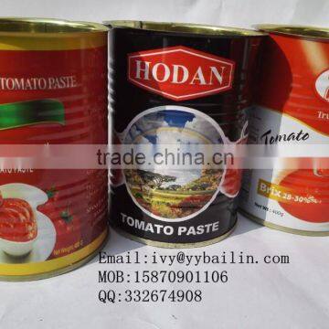 Double concentrated canned tomato paste 28-30%,400g*24tins