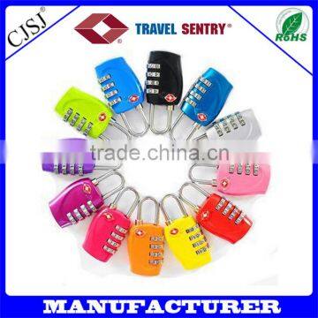 Factory directly supply zinc alloy 4-dial luggage tsa lock