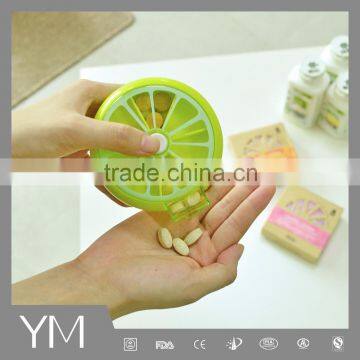 Japanese 7 day plastic pill box round