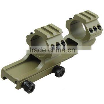 Funpowerland Hot Sell High QualityTan color 25.4mm Dual Ring Cantilever Heavy Duty Scope Mount Picatinny/Weaver Rail