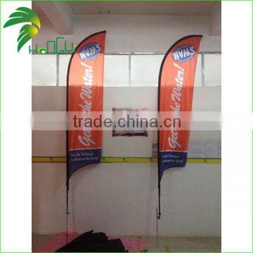 custom outdoor promotional printed feather beach flags