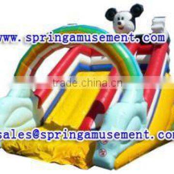 beautiful interesting mickey-mouse and rainbow inflatable slide, inflatable water slide, inflatables SP-SL092