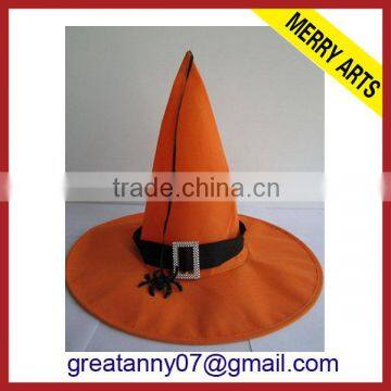 2014 Hot Gift Wholesale Yellow Halloween pirate top hat with skull printing logo