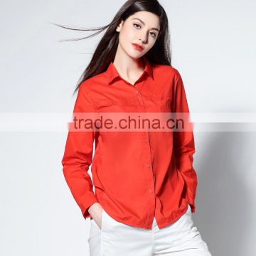 Women's Long Sleeve Cocktail Chiffon Blouse Shirt Cotton Spandex With Good Elastic