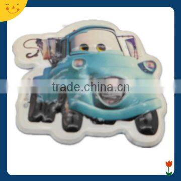 3D promotional cute car shape raised PVC fridge magnet