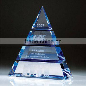 Crystal factory directly sale Business gifts K9 crystal Pyramids model crystal craft gift