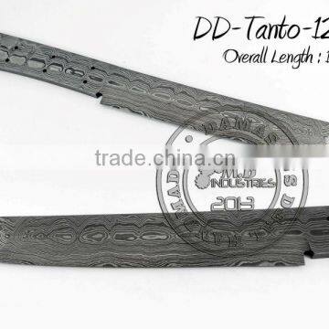 Damascus Steel Knife Blade Blank