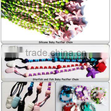 Wholesale Silicone Bead Baby Holder Chain Baby Pacifier Chain photo-6