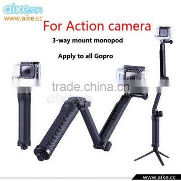 2016 new 3-way Grip Stabilizer Mount with Tripod Adapter for sj4000 action Camera