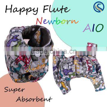 2016 100% poyester newborn aio baby cloth diaper happy flute cloth nappies